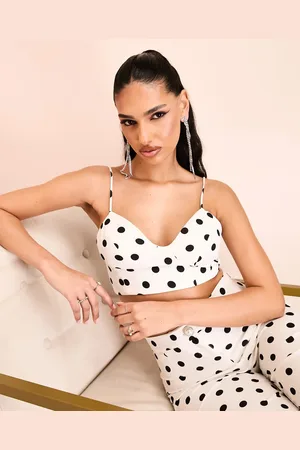 ASOS Tailored bralet in spot print - part of a set