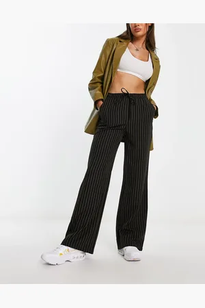 Reclaimed Pull on pants in pinstripe