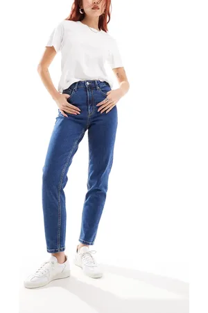 Stradivarius Slim mom jeans with stretch in medium