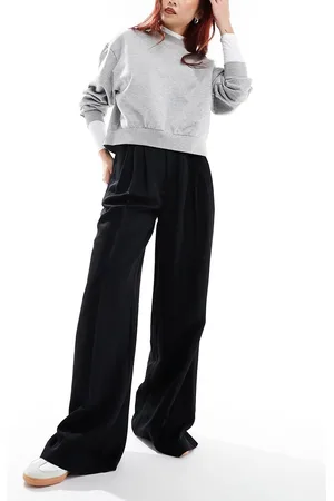 Stradivarius Tailored pleated wide leg pants in