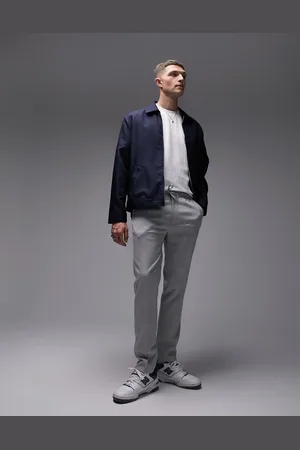 Topman Skinny smart pants with elasticated waistband in light