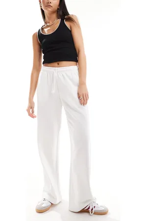 Pull&Bear Wide leg sweatpants in ecru
