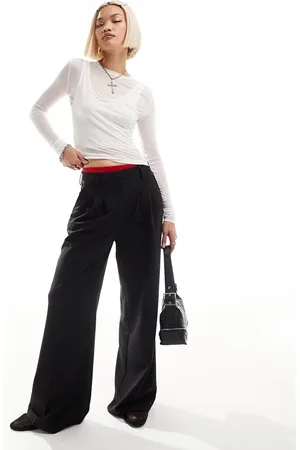 COLLUSION Relaxed wide leg tailored pants in