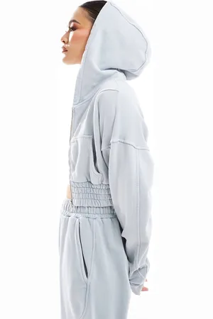 Murci Cropped hoodie in sky - part of a set