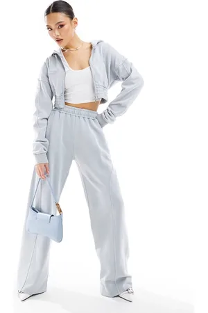 Murci Wide leg sweatpants in sky - part of a set