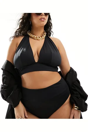 ASOS Curve Maya mix and match deep band high waist bikini bottom in