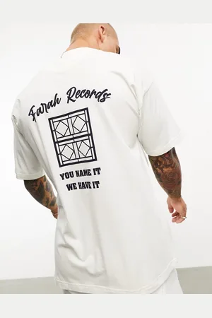 Farah Harris Geometic back print relaxed fit t-shirt in off