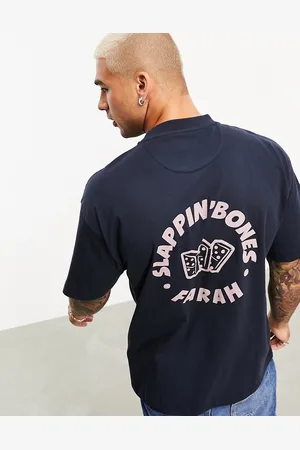 Farah Wilby Dominoes back print relaxed fit T-shirt in