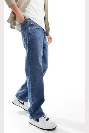 Only & Sons Fade loose fit jeans in mid wash