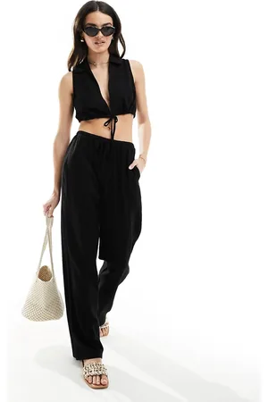 4th & Reckless Tie front beach pants in - part of a set
