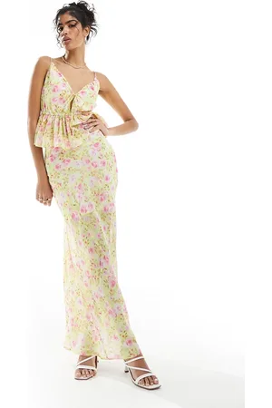 ASOS Spliced detail maxi skirt in floral print - part of a set
