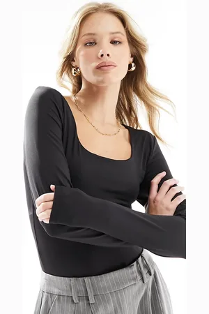 ONLY Seamless reversible long sleeve top in