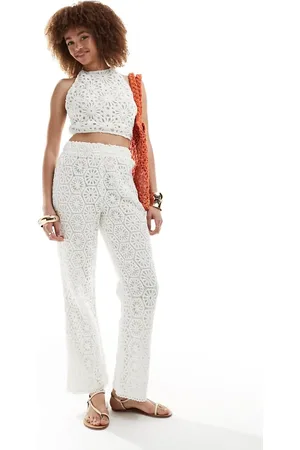 Amy Lynn Crochet straight leg pants in - part of a set