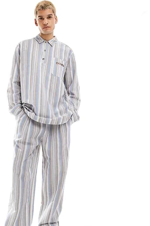 Reclaimed Textured stripe pull on pants - part of a set