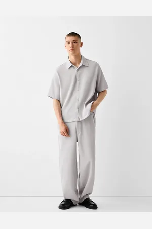 Bershka Plisse shirt in - part of a set