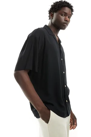 ADPT. Oversized camp collar shirt in