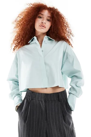 ASOS Ultimate cropped shirt in seafoam