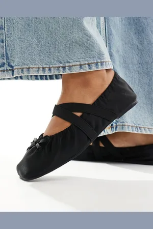 ASOS Los Angeles ruched ballet flat in satin