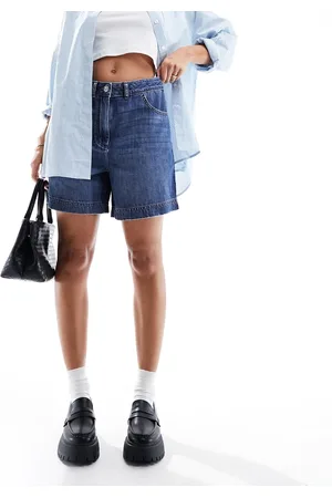 French Connection High rise denim shorts in