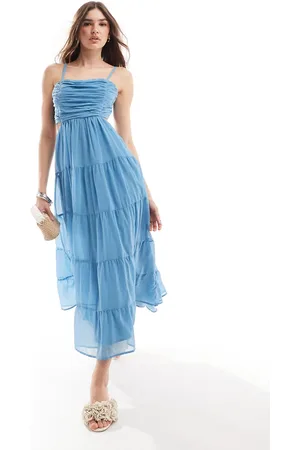 ANAYA Tie back tiered cami midaxi dress in