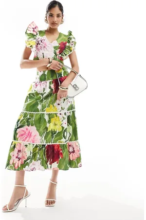 HOPE & IVY Tiered maxi skirt in floral - part of a set