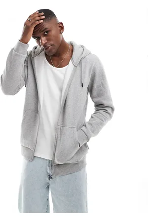 Only & Sons Zip through hoodie in light