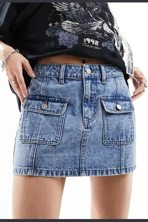 Bailey Rose Micro denim mini skirt with Y2K detail