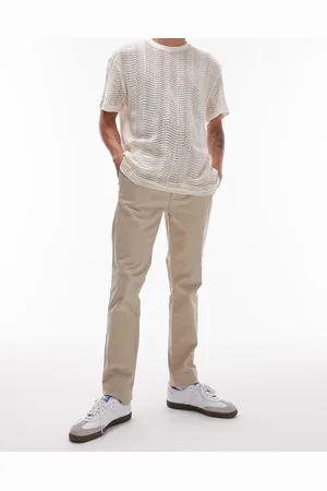 Topman Skinny chino pants in stone