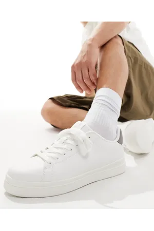Pull&Bear Lace up backtab sneakers in