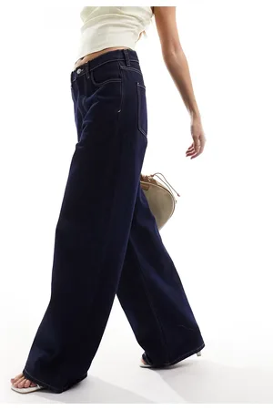 MANGO Wide leg jeans in dark