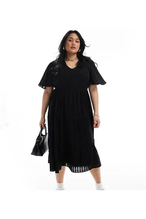 Yours Angel sleeve midi dress in