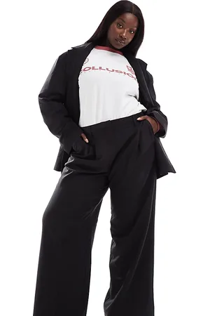 COLLUSION Plus relaxed wide leg tailored pants in - part of a set