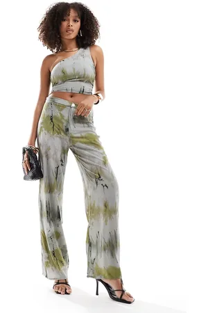 Pull&Bear Wide leg pants in tie dye print - part of a set