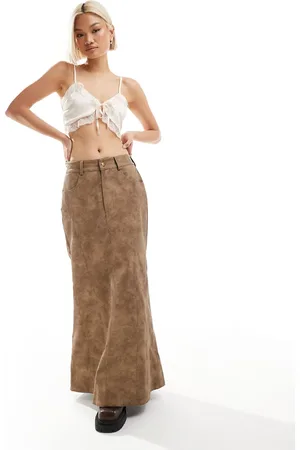 Reclaimed Tie front cami with lace detail in