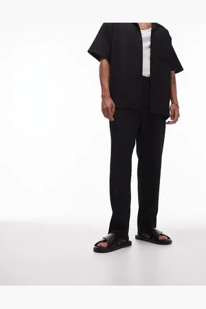 Topman Tapered plisse pants in