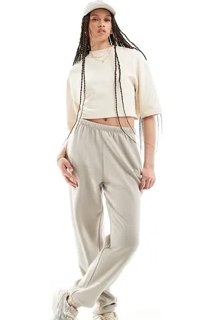 Kaiia Tall cuffed sweatpants in stone