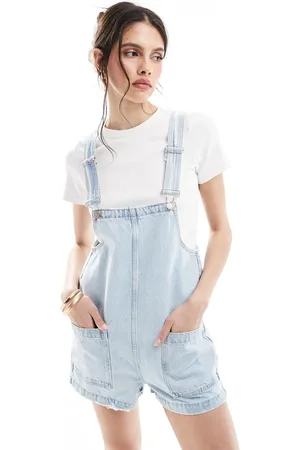 ONLY Short overalls in light wash