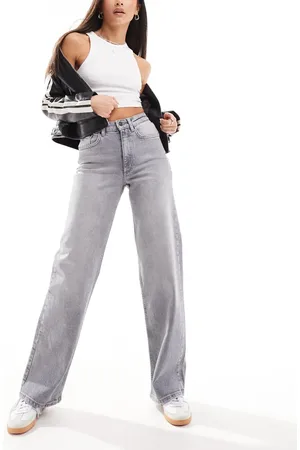 ONLY Juicy high rise wide leg jeans in wash