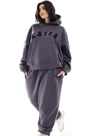 Kaiia Plus cuffed sweatpants in dark - part of a set