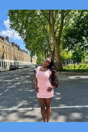 Labelrail X Sumbo Owoyele scoop neck bow detail pointelle mini dress in baby