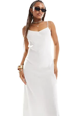 Cotton On Cotton On 90s cami maxi slip dress in linen mix