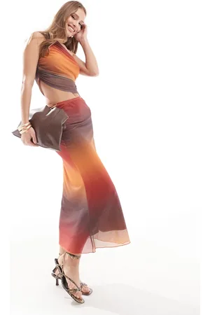 Sixth June Ombre mesh maxi skirt in multi - part of a set