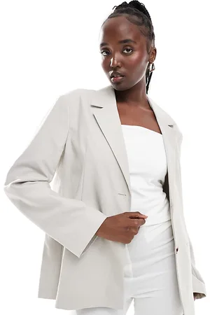 COLLUSION Relaxed oversized blazer in stone
