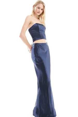 4th & Reckless Exclusive satin bandeau top in - part of a set