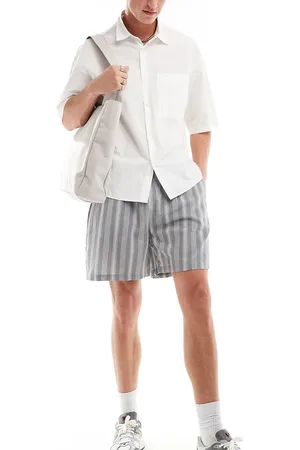 Reclaimed Striped relaxed shorts in