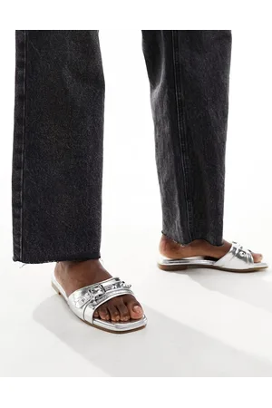 Raid Celini flat sandals in metallic