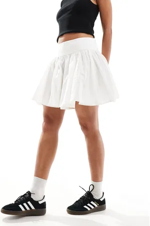 COLLUSION Cotton flippy mini skirt in
