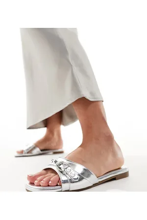Raid Celini flat sandals in metallic