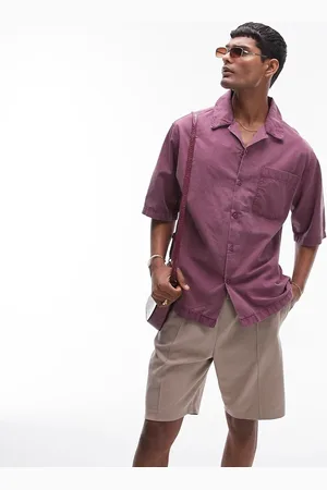 Topman Short sleeve relaxed washed shirt in