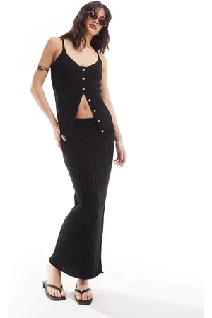 SNDYS Knit ribbed maxi skirt in - part of a set